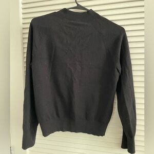 Everlane Mock Neck Cashmere Sweater, Black, Small